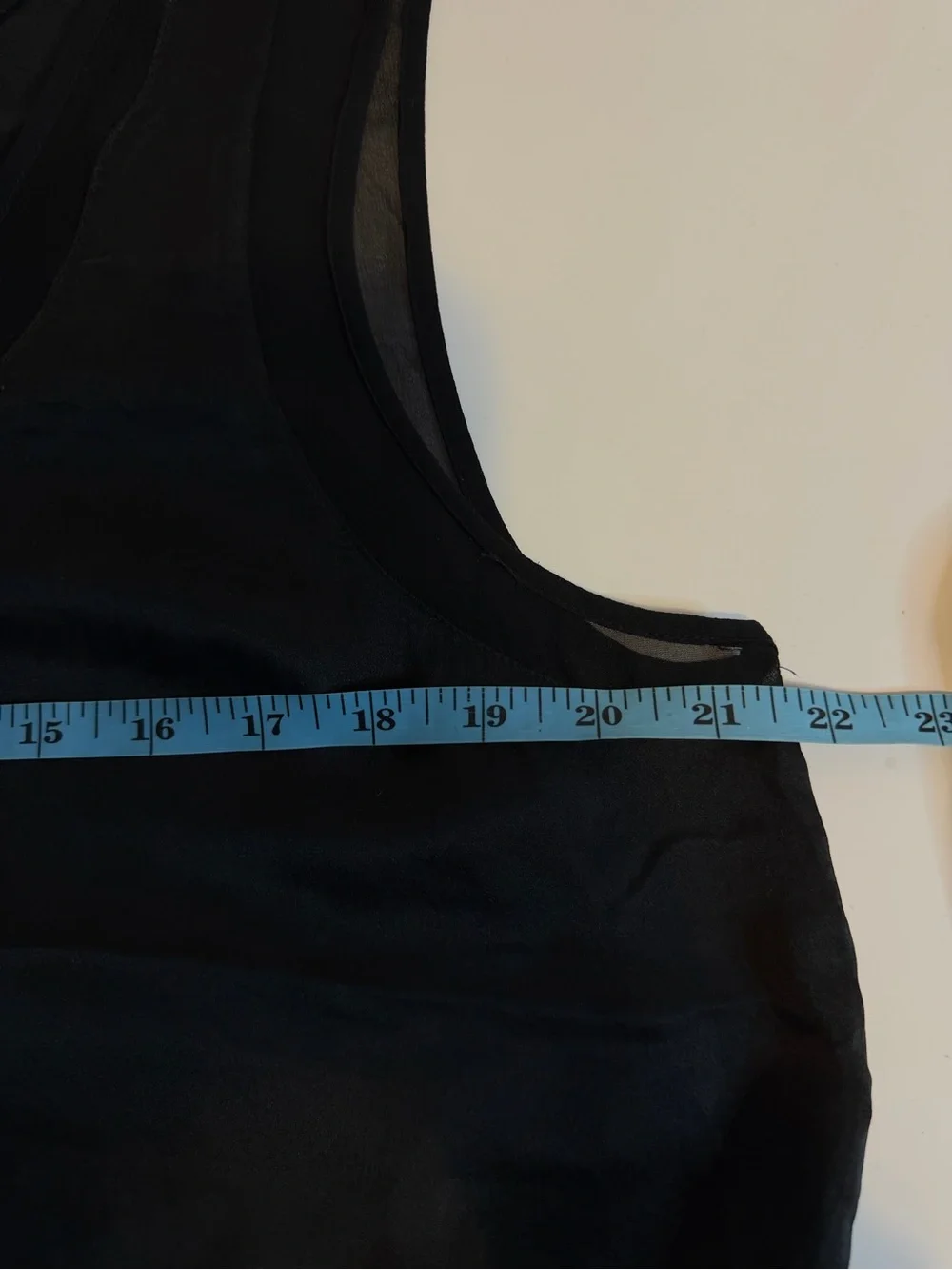 Silk Black V-Neck Sleeveless Women's Top - Picture 3 of 3